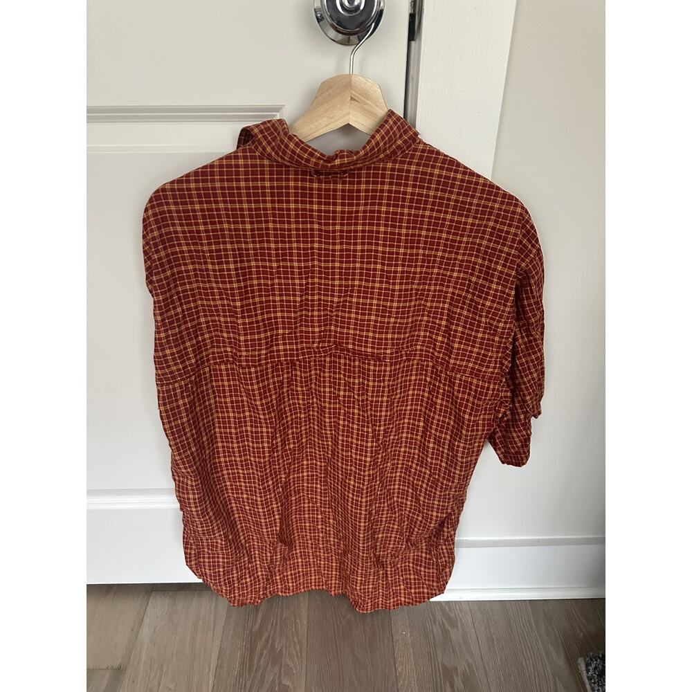 Columbia Titanium Shirt Mens L Plaid Short Sleeve Button Down